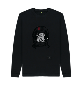 Black Large Unisex I need some space  sweatshirt