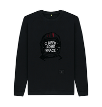 Black Printed Sweater Front