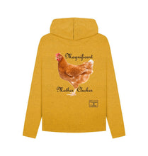 Sunflower Yellow Magnificent Mother Clucker Hoodie with design on back