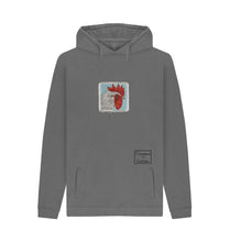 Slate Grey Cock Head Pullover Hoodie