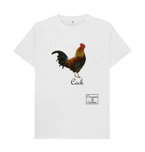 White Plain Cock T-shirt