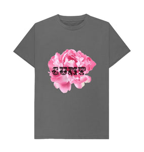 Slate Grey Pink Peony Cunt T-shirt