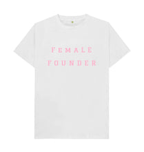 White Female Founder Crew Neck T-shirt