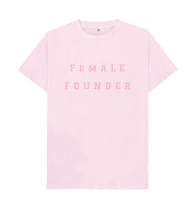 Pink Female Founder Crew Neck T-shirt