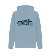 Stone Blue Biker Hoodie