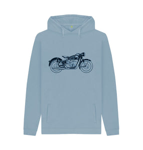 Stone Blue Biker Hoodie