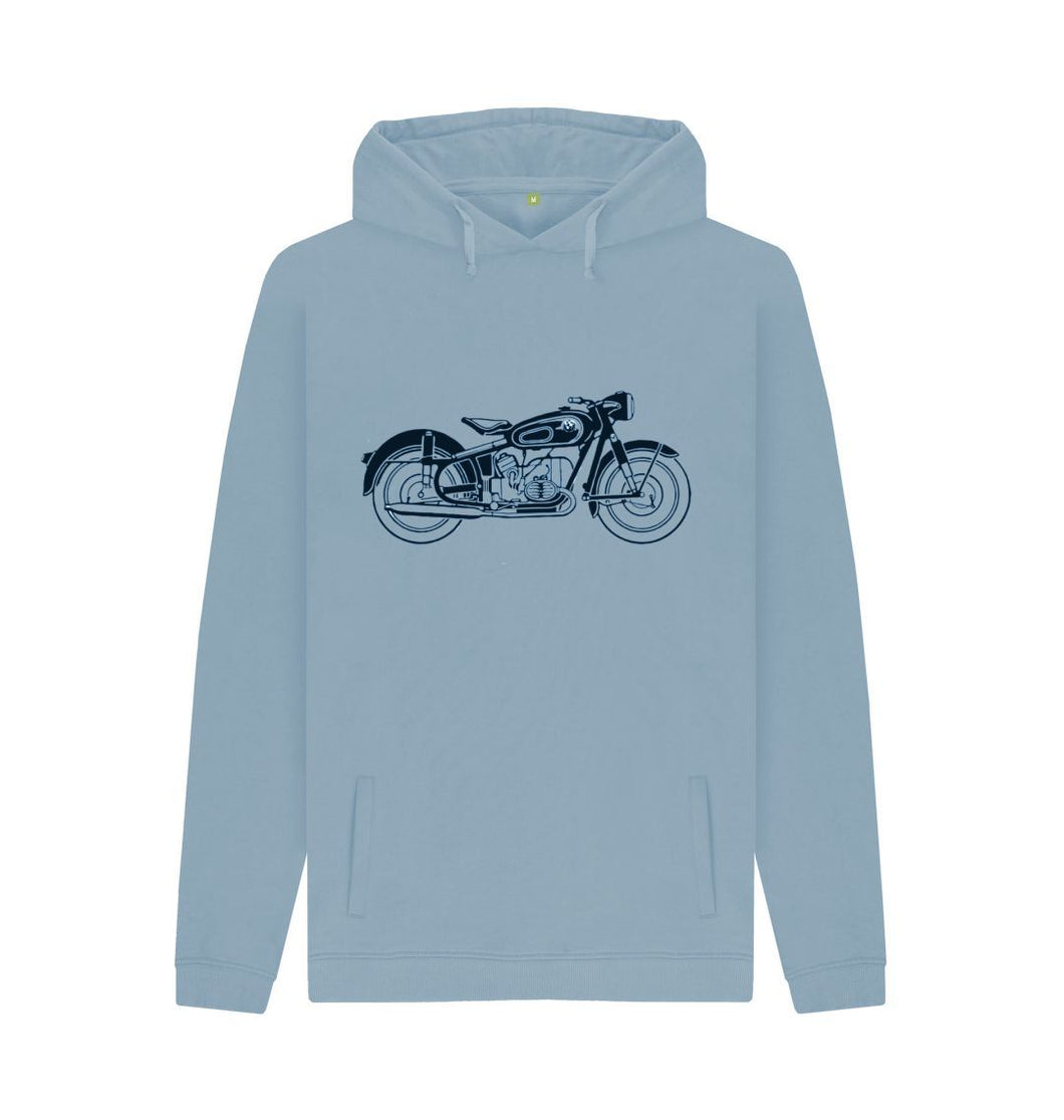 Stone Blue Biker Hoodie