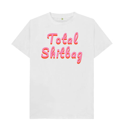 White Total Shitbag Adult T-shirt