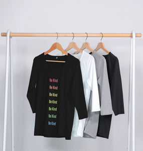 Be Kind 3\/4 length sleeve t-shirt
