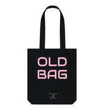 Black Old Bag Bag with pink writing