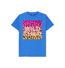 Bright Blue Kids Wild Child Leopard T-shirt