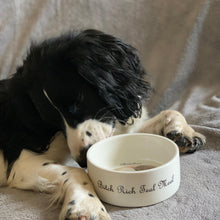 A large personalised pet bowl