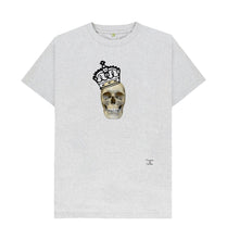 Grey Unisex Skull & Crown T-shirt