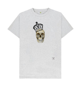Grey Unisex Skull & Crown T-shirt