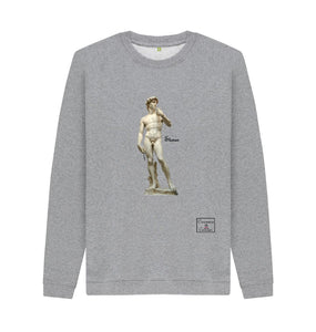 Light Heather Michelangelo's David Crew Neck Sweater