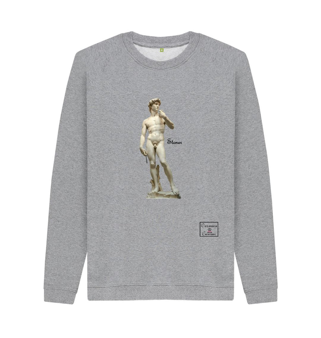 Light Heather Michelangelo's David Crew Neck Sweater