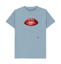 Stone Blue Glitter lips t-shirt