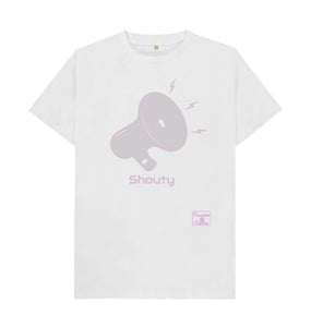 White Womenswear Pink Shouty T-shirt