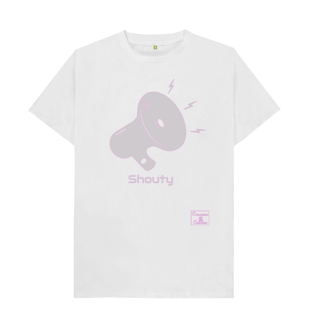 White Womenswear Pink Shouty T-shirt