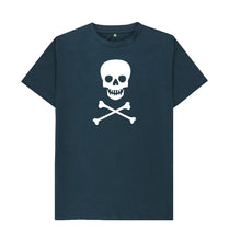 Denim Blue Unisex Pirate (Skull & Crossbones) T-shirt