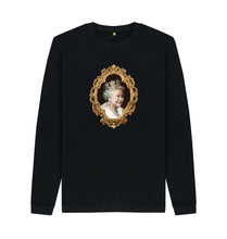 Black Queen Elizabeth II crew neck sweater