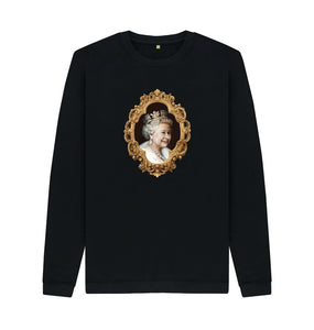 Black Queen Elizabeth II crew neck sweater
