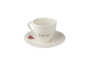 I Love Cock Tea Cup & Saucer