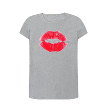 Athletic Grey Lips Crew Neck T-shirt