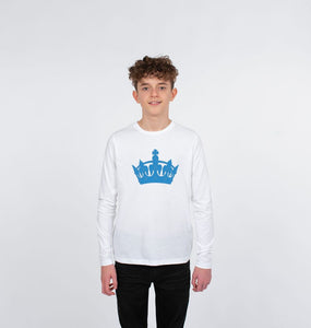 Kids Blue Crown long sleeved T-shirt