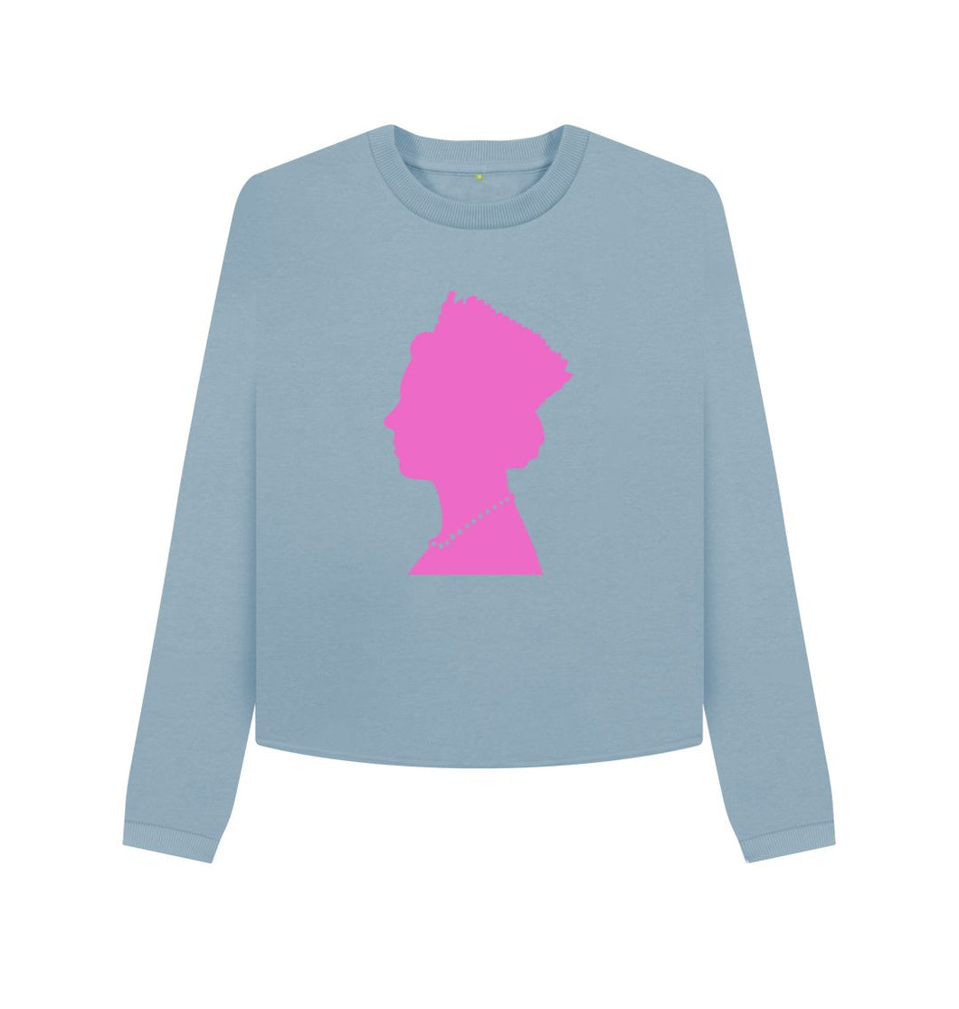 Stone Blue Queen Elizabeth II Boxy Top