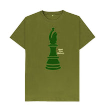 Moss Green Menswear Beat the Bishop T-shirt with green bishop