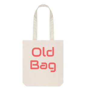 Natural Old Bag Bag with red witing