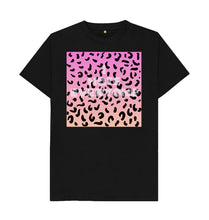 Black I hate everyone leopard print T-shirt