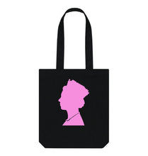 Black Queen Elizabeth II Silhouette Tote Bag