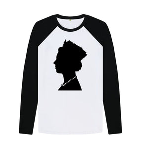 Black-White Queen Long Sleeve Basketball Top