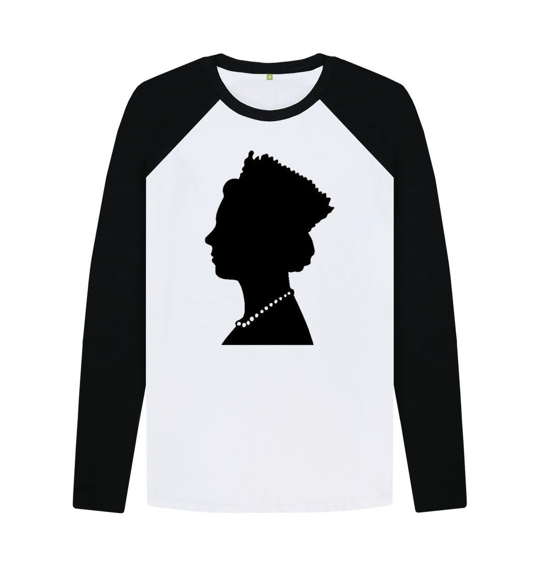 Black-White Queen Long Sleeve Basketball Top