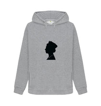 Light Heather Queen Elizabeth II black silhouette hoodie