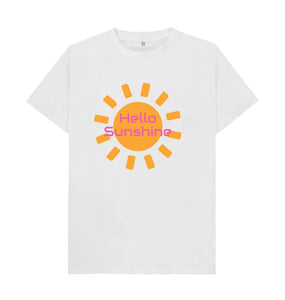White Unisex Hello Sunshine T-shirt