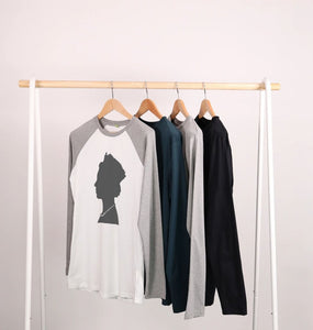 Queen Elizabeth II silhouette Long Sleeve Basketball Top