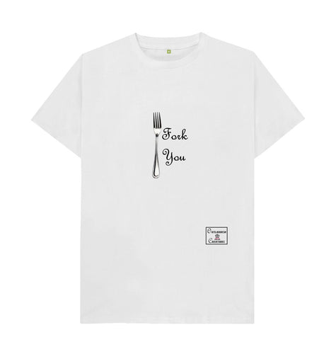 White Womenswear \/ Menswear Fork You T-shirt