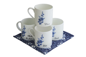 Personalised Espresso coffee cups and saucers