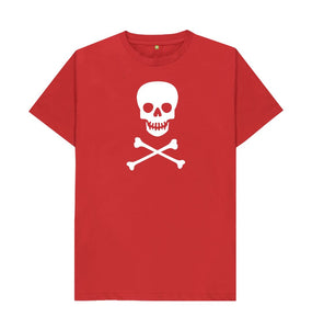 Red Unisex Pirate (Skull & Crossbones) T-shirt