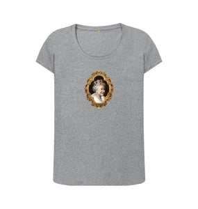 Athletic Grey Scoop Neck Women's Queen Elizabeth II T-shirt