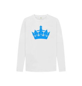 White Kids Blue Crown long sleeved T-shirt
