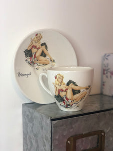 Strumpet 'Glamour Girl' tea cup and saucer