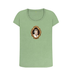 Sage Scoop Neck Women's Queen Elizabeth II T-shirt