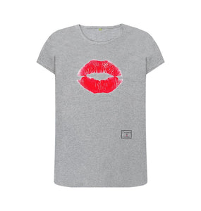 Athletic Grey Womenswear Outlandish Creations' Lips T-shirt