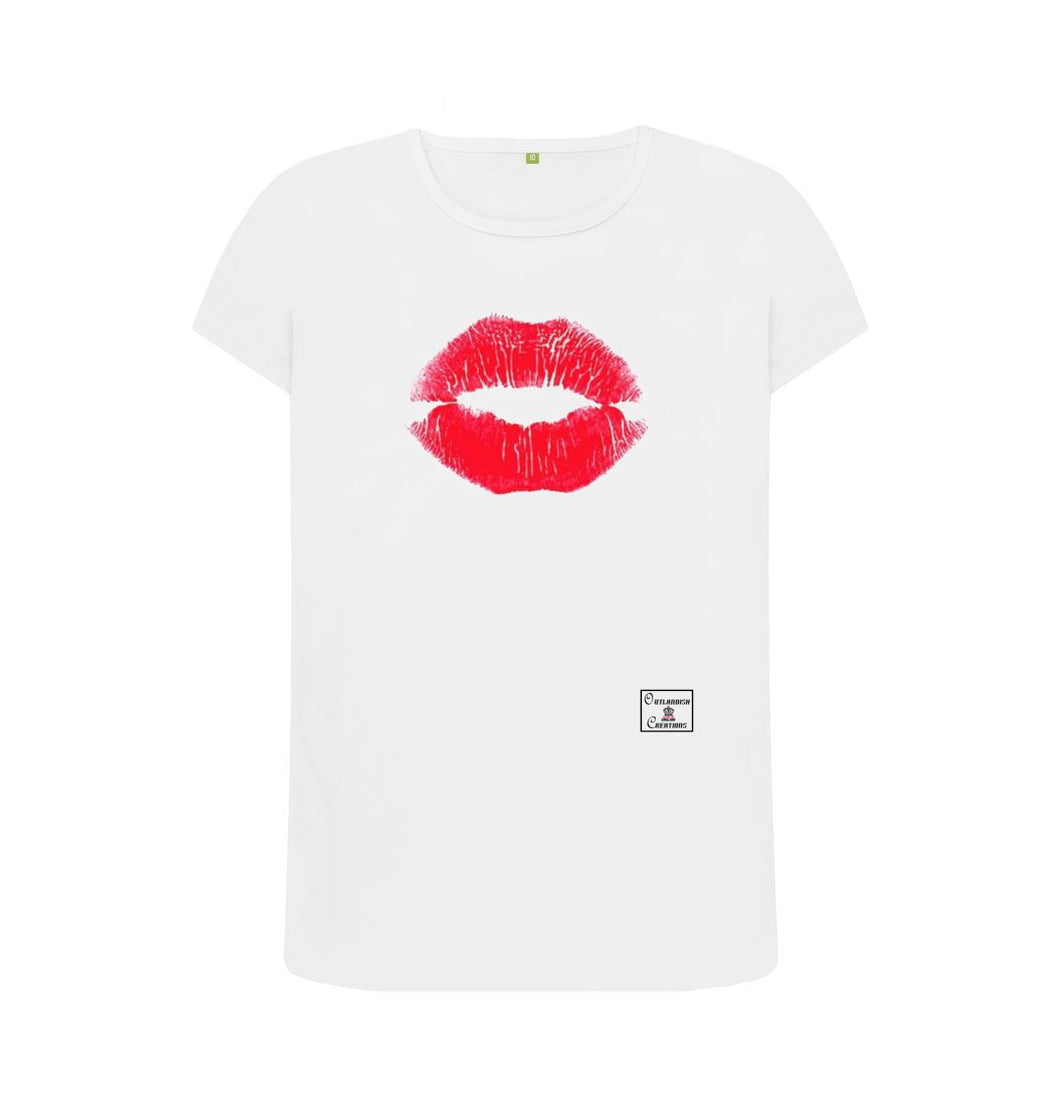 White Womenswear Outlandish Creations' Lips T-shirt