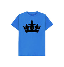 Bright Blue Kids King T-shirt