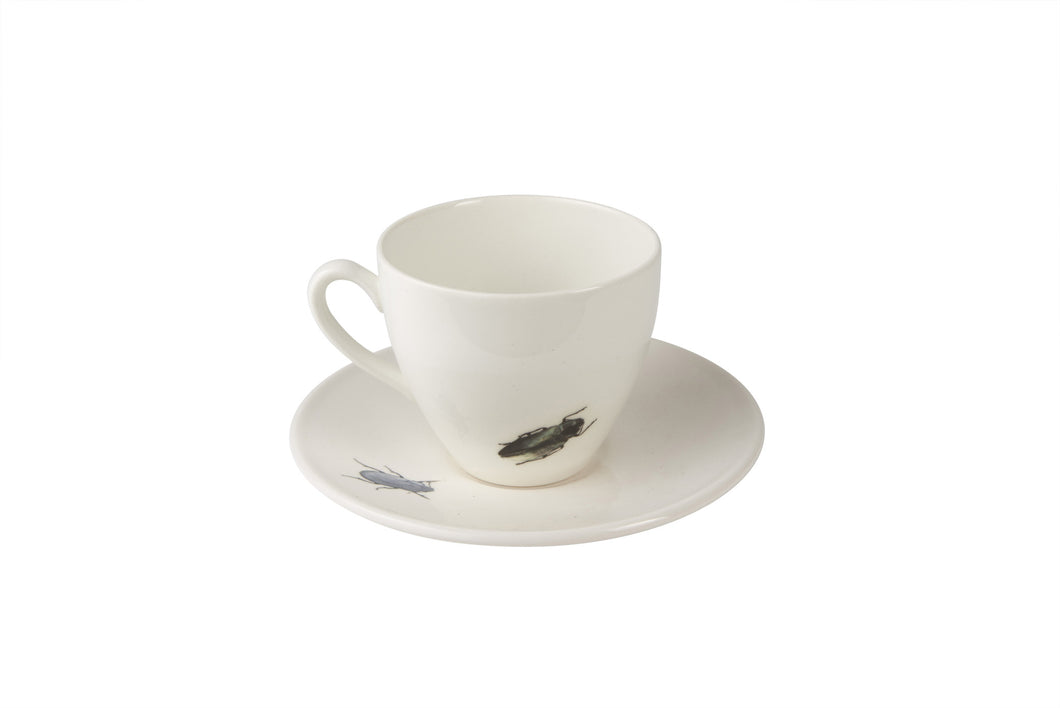 Green Beetle Tea Cup & Saucer
